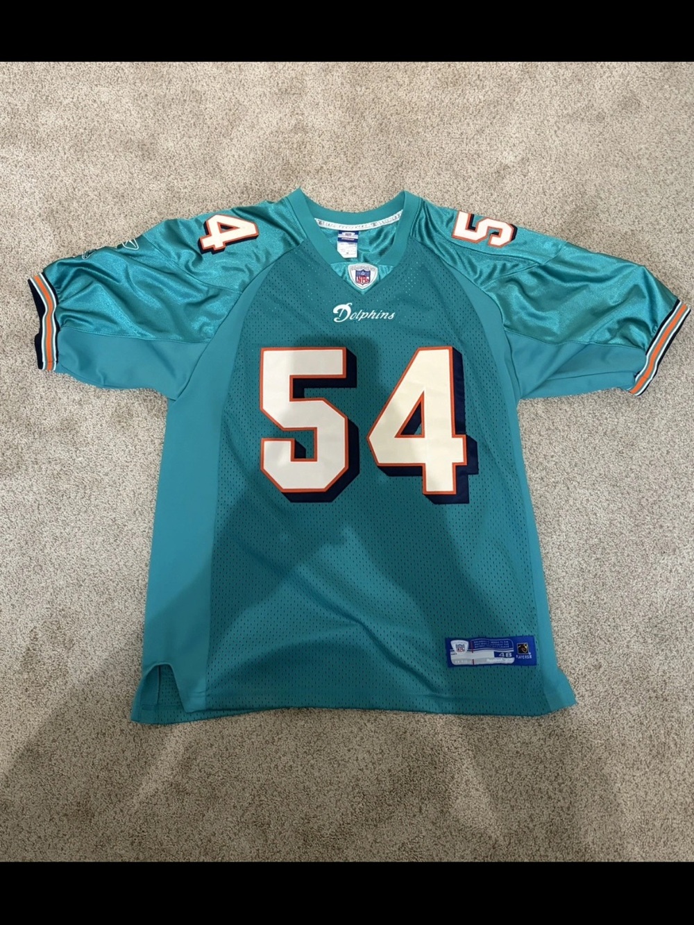 Zach Thomas Miami Dolphins Jersey Size 48